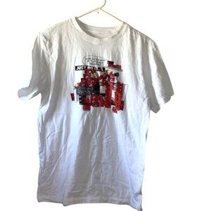 Nike Mens Graphic Tee "Too Many Sneakers" Just Do It White Medium 100% Cotton Ca